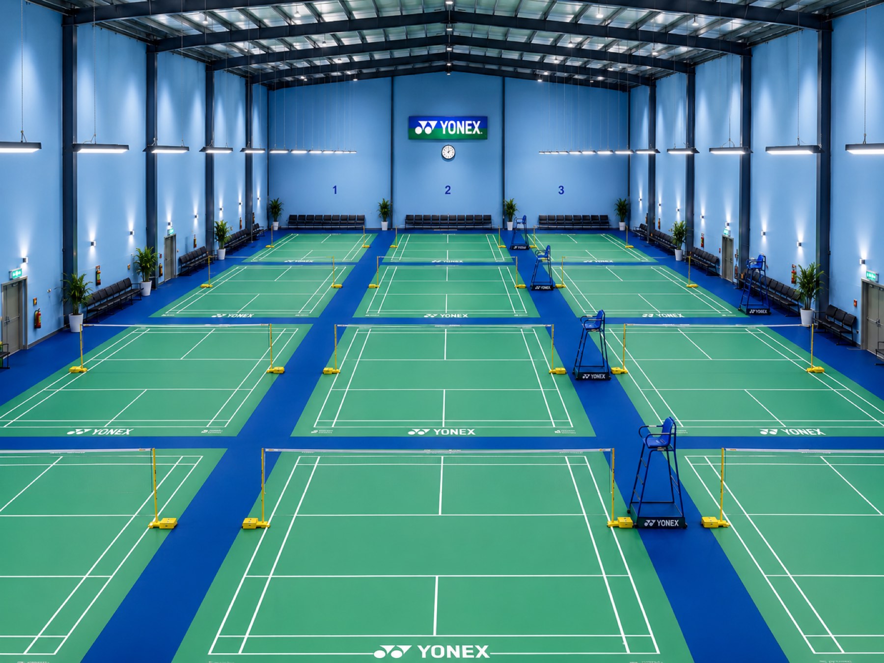 Inside Mount Waverley Badminton Centre — professional Yonex courts
